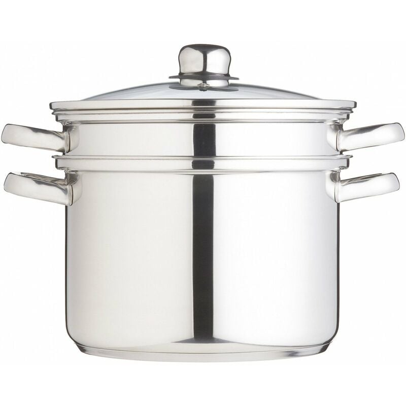 Kitchencraft - Set per cottura a vapore de con coperchio e filtri de Acciaio inox, 7,5 l