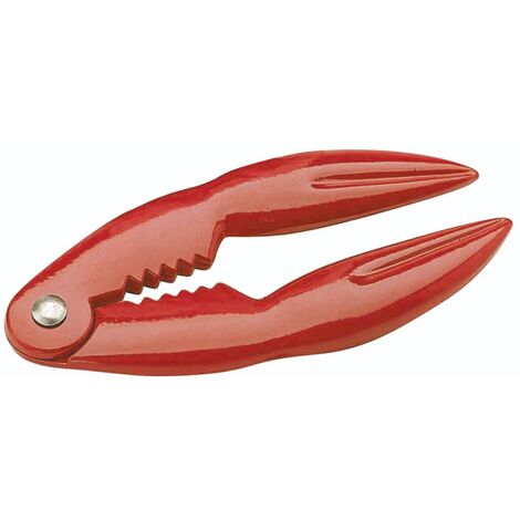 KitchenCraft Pince à crabe et à fruits de mer en métal, 14 x 7 cm - Rouge
