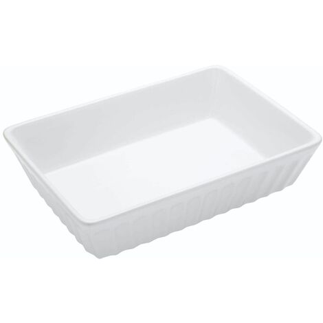 KitchenCraft Plateau à lasagnes World of Flavours of Grès 33 x 23 cm White