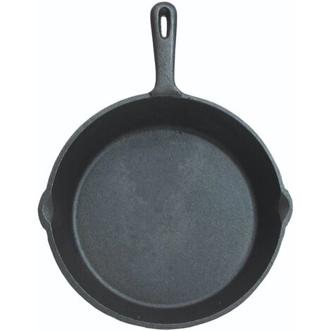 KitchenCraft Poêle en fonte de, cuisson à induction, ronde, en fonte, 24 cm