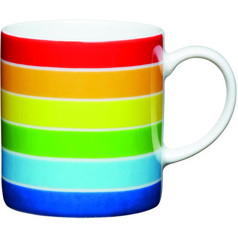 Kitchencraft Rainbow Tasse à café, céramique, multicolore, 18 cm