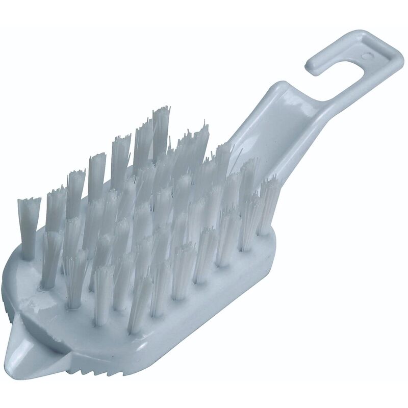 Kitchen Craft Kitchencraft Gemüse- Und Obstreinigungsbürste Aus Kunststoff, Praktische Integrierte Schlaufe, 15 X 6 Cm - Weiß