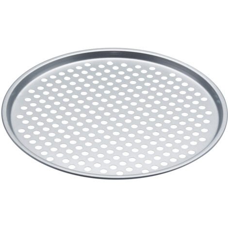 Kitchencraft Rundes Pizzablech, Stahl, Grau, 33x33x3 cm