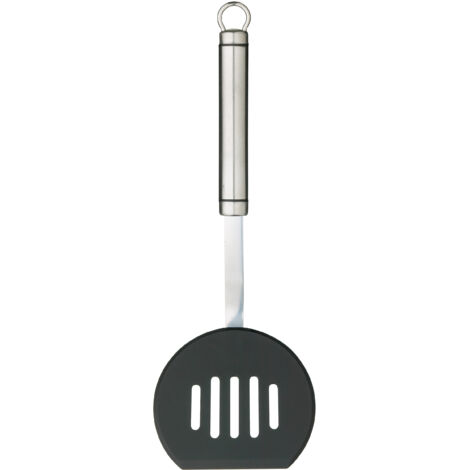 KitchenCraft Schaumlöffel / Rundspachtel de Küche de Nylon und Edelstahl, 32 cm - Grau