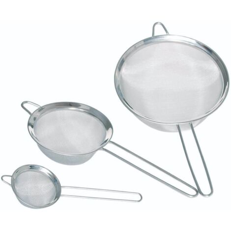 KitchenCraft Set of 3 Siebe of verschiedene Größen of Edelstahl, 8, 14 und 21 cm
