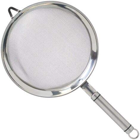 KitchenCraft Setaccio Professionale a Maglia Fine in Acciaio Inossidabile, 18 cm - Argento