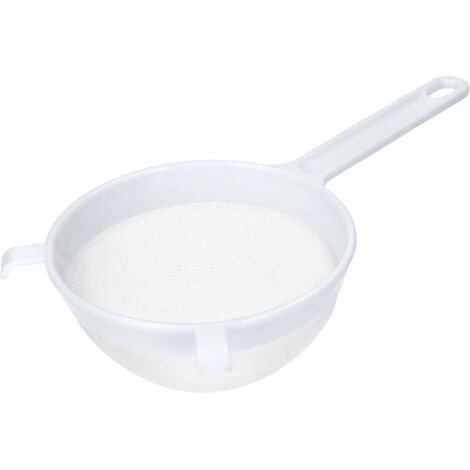 KitchenCraft Sieb de Kunststoff mit Masche de hitzebeständiges Nylon, Größe Medium (15 cm) - White