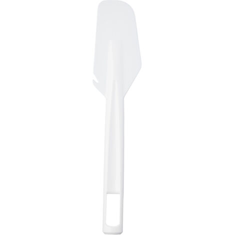 KitchenCraft Spatel of Flexibler Kunststoff of 26,5 cm, integrierte Einkerbung zum Reinigen von Handmixern - Farbe White