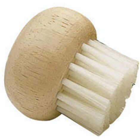 KitchenCraft Spazzola per pulire i funghi di legno di gomma e nylon, 5,5 x 5,5 cm