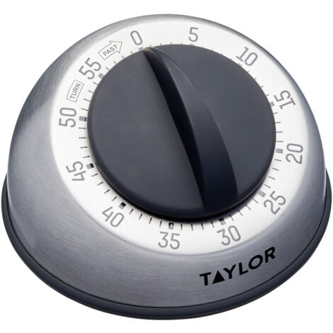 KitchenCraft Taylor Pro Timer de Kitchen, Stainless Steel 60-Minute Mini Timer de Kitchen, Portable Cooking and Baking Alarm, Endorsed by Professional Chefs.