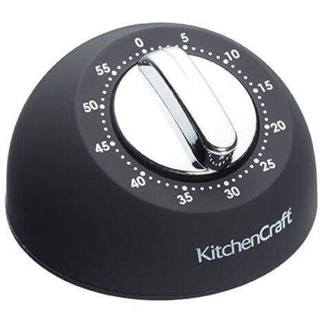 KitchenCraft - Timer of mechanische Küchenuhr mit glatter Oberfläche, 1 Stunde