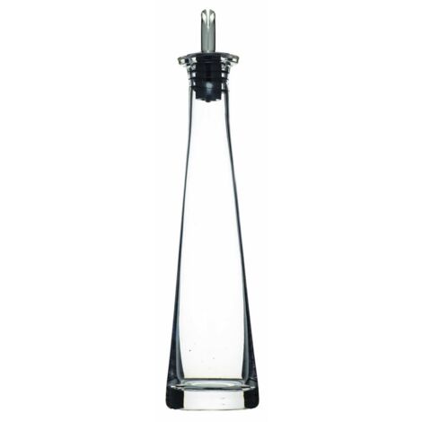 KitchenCraft World of Flavours Bottiglia per aceto italiano / Versatore per olio, vetro, design a piramide, 200 ml