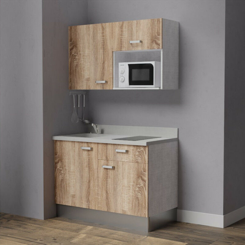 Kitchenette 120 - Kitchenette K06 - 120 cm avec emplacement micro-ondes | SNOVA - BARDOLINO - Vasque à gauche