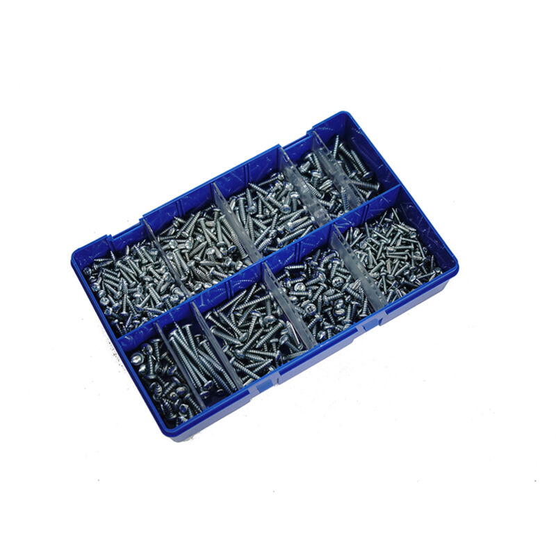 Kitmaster Pozi Pan AB Self Tapping Screw Kit 4-10G BZP -