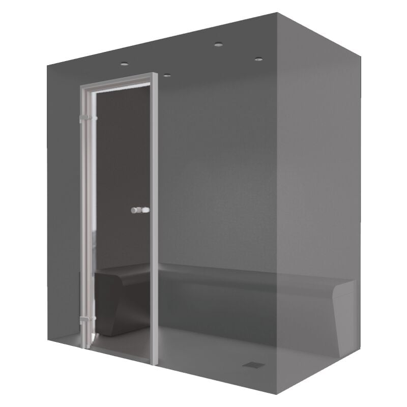 Desineo - 200 x 120 - Hammam kit de construction cabine de douche Hammam à carreler avec générateur vapeur