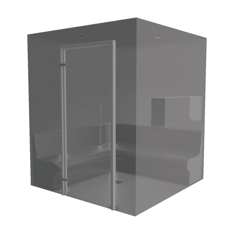 Desineo - 180 x 180 - Hammam kit de construction cabine de douche à carreler avec générateur vapeur