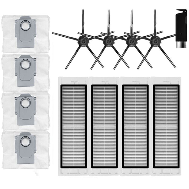 Tlily - Kits D'Accessoires de Remplacement de Sac à PoussièRe de Filtre de Brosse LatéRale pour Roborock Q5 + Aspirateur Robotique