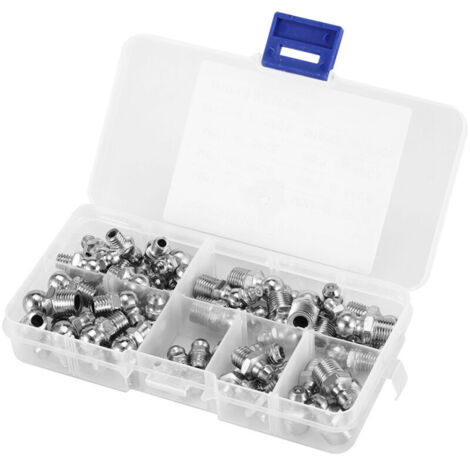 Kits d'assortiment de 45 graisseurs Zerk en laiton métallique durable M6/M8/M10