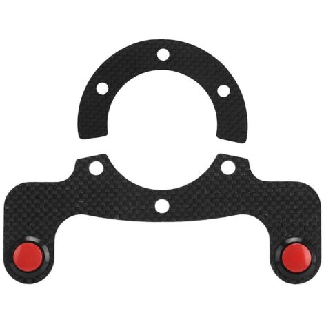 Kits de boutons de klaxon externes en fibre de carbone pour volants MOMO/OMP/Nardi/Sparco à 6 boulons et double bouton-AquaForge