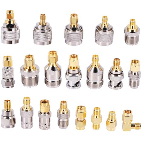Kits de connecteurs SMA vers SMA BNC NF UHF, adaptateur RF type 20