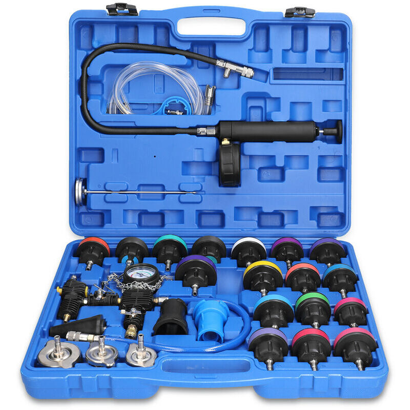 Kits de détecteur de Test de système de refroidissement de Type sous vide de testeur de pression de radiateur universel de 28 pièces