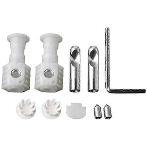 Kits de fixation pour WC suspendus : vis et boulons de fixation, fixation universelle pour abattant de WC mural (voir illustration).