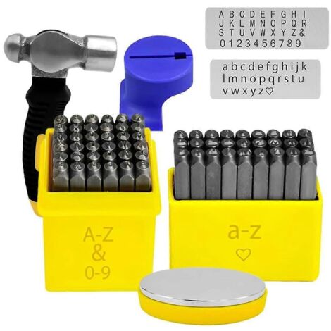 Kits de marquage de métaux - Jeu de poinçons alphabet - Tampons métalliques