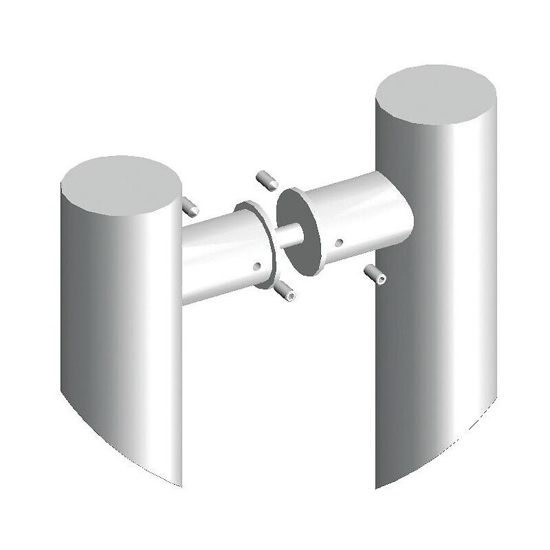 Cuivrinox - Kits de montage double, support droit pour poignées de porte battante finition inox