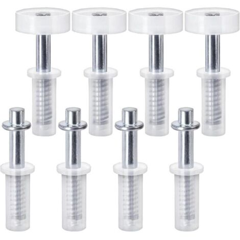 Kits de quincaillerie pour portes pliantes à ressort (paquet de 8) : roulettes de guidage et pivots faciles à utiliser