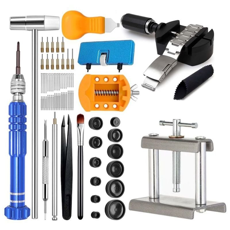 Coocheer - Kits de réparation de montres, kits d'outils de pressage de montres, kits d'outils de remplacement de piles de montres, kits de retrait de