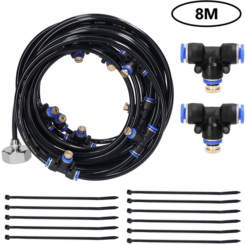 

Sistema de refrigerante de niebla de 8M para exteriores, rociadores de agua, 1/2'