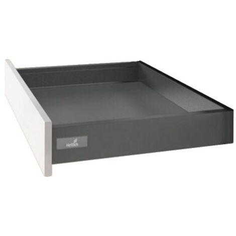 Kits partiels Innotech Atira avec coulisses - Push To Open 30 kg - tiroir simple hauteur 70 mm - 420 mm - Argent - HETTICH