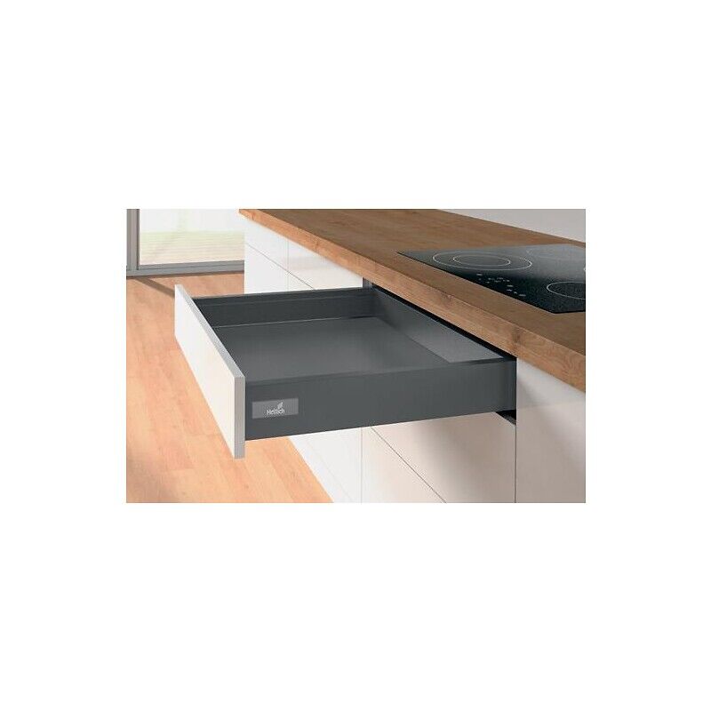Kits partiels Innotech Atira avec coulisses - silent system 30 kg - tiroir simple hauteur 70 mm - 520 mm - Anthracite Hettich