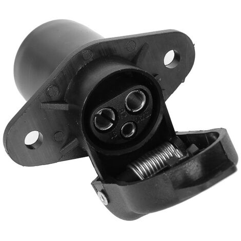 Kits Prise 3 Broches Remorque Male/Femelle 12V 24V Connecteur Fiche Attelage Camion 3 Broche pour Véhicules Agricole, Voiture, Tracteur, Caravane, Porte-Vélo, RV B