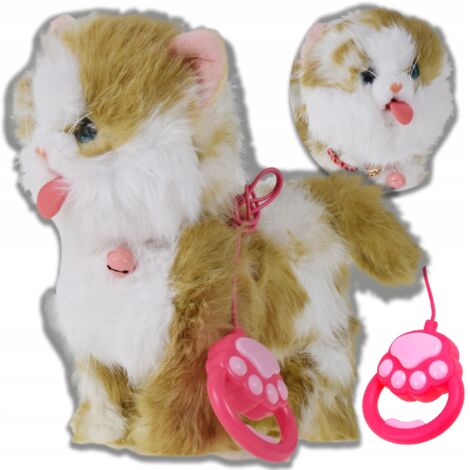 KITTY, CHAT INTERACTIF EN LAISSE, MIAOUE ET MARCHE, JEU POUR ENFANT EN CADEAU