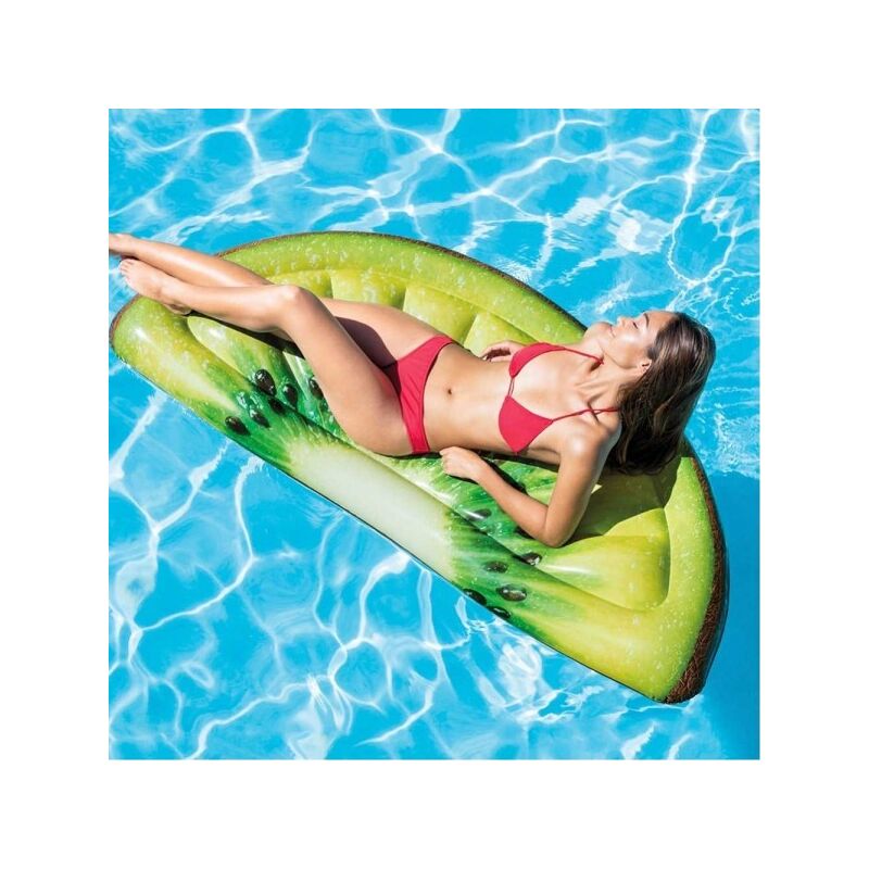 Trade Shop Traesio - Kiwi Cuña Isla Hinchable Colchón Mar Piscina 178 X 85 Cm Verde
