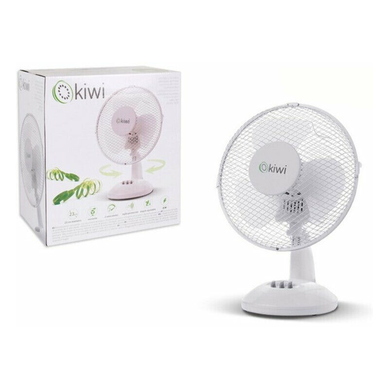 

Ventilador de Sobremesa Kiwi Blanco 25W (Ø 23 cm)