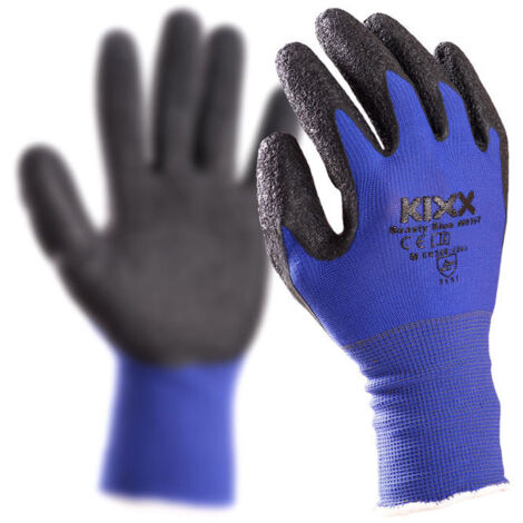 KIXX Color Line Arbeitshandschuhe, Blau/Schwarz - Größe 9