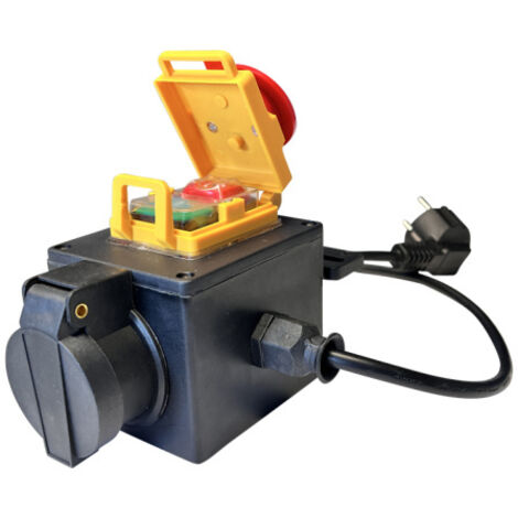 KJD22 Industrieller Elektromagnetischer Drucktastenschalter 250V 15A Schalter mit Gehäuse Sicherheitsschalter