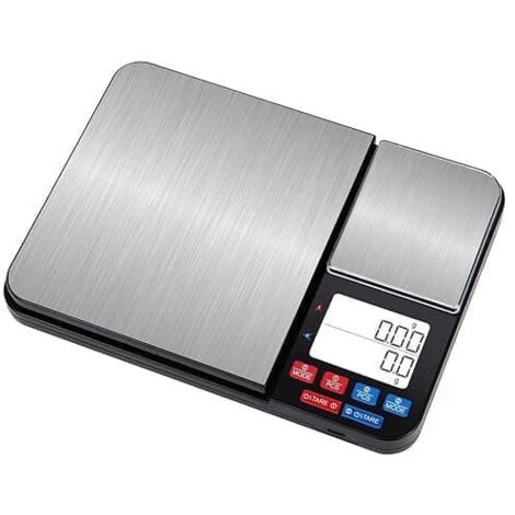 [KK] Balance de cuisine numérique à double plateau 10 kg/1 g et 500 g/0,01 g-AquaForge
