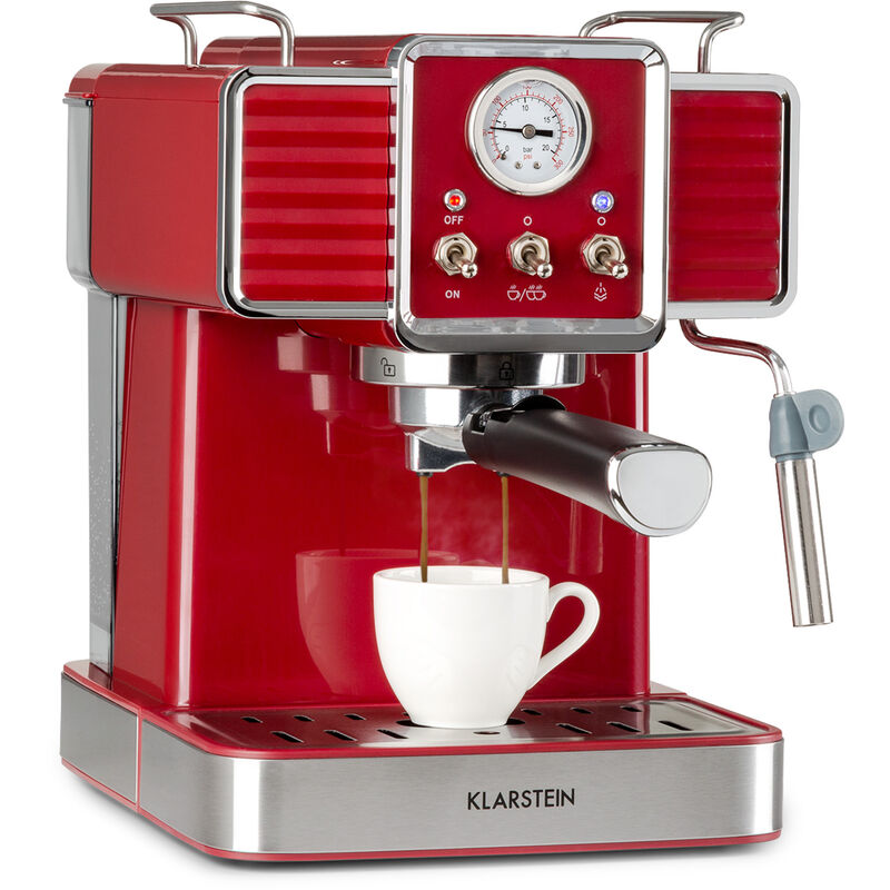 Gusto Classico Espressomaker 1350 Watt 20 Bar Druck 1,5 Liter Rot