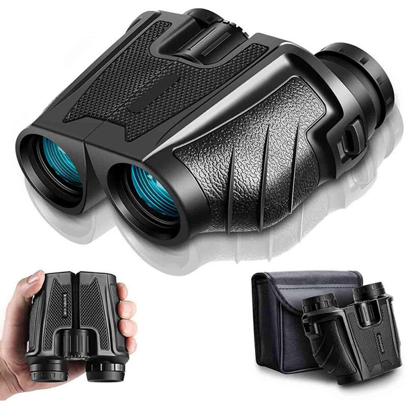 

12 × 25 Binoculares compactos con zoom de alta definicion Vision nocturna con poca luz Telescopio binocular de prisma BAK4 de alta definicion con