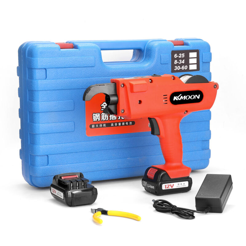Kkmoon - 12 v Automatic 8-34MM Rebar Tier Cordless Rechargeable Tying Binding Machine