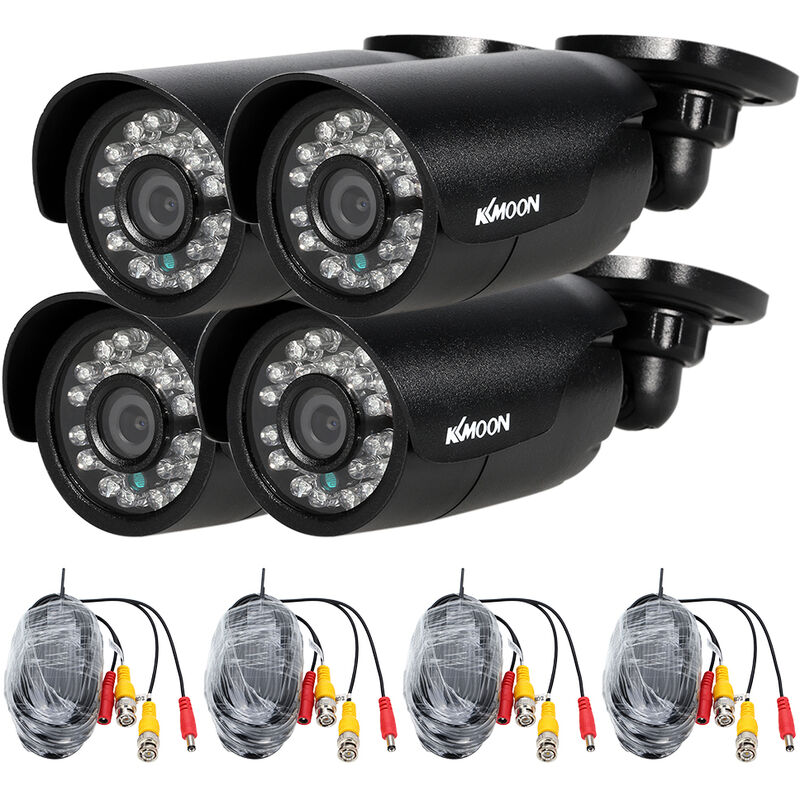 

KKmoon 4pcs 720P AHD Camara tipo bala + Cable de vigilancia de 4 * 60 pies