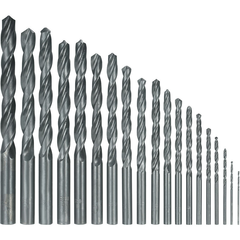 

Juego de brocas helicoidales de acero inoxidable de 19 piezas de broca helicoidal HSS de metal duro con estuche de almacenamiento, laton, 19 piezas