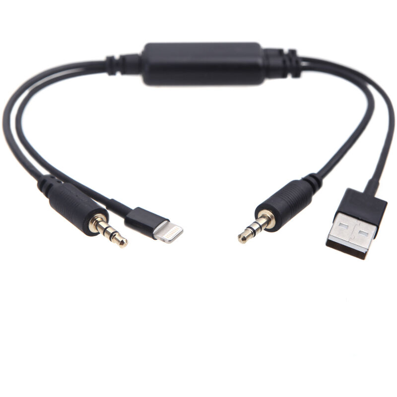 

Happyshop - KKmoon Car Auto USB 3.5MM AUX Adaptador Cable de interfaz para BMW MINI Cooper y para iPod iPhone 5 5S 5C