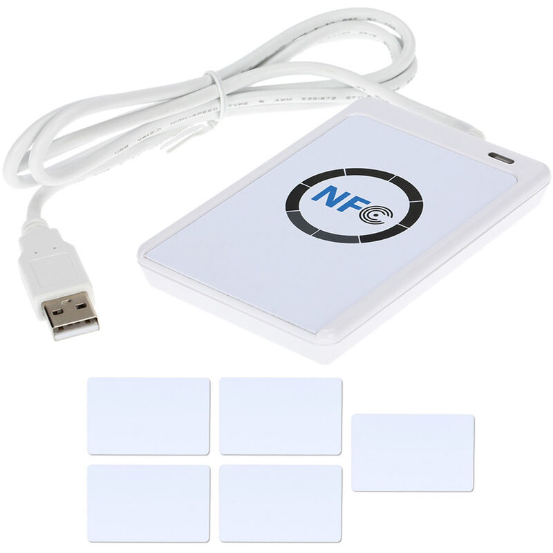 

® NFC ACR122U RFID Lector y grabador inteligente sin contacto / USB + SDK + Tarjeta IC - Kkmoon