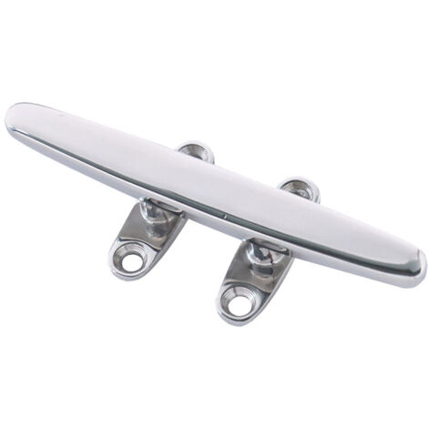 Klampe 150 mm, V2A-Edelstahl-Festmacher, Seilbefestigung mit 4 Löchern für Sonnensegel, Segelboot