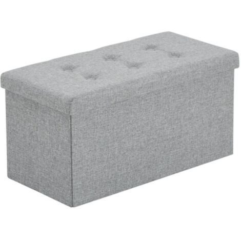 Klappbare Fußstütze mit Stauraum, 763838 cm, dunkelgrau