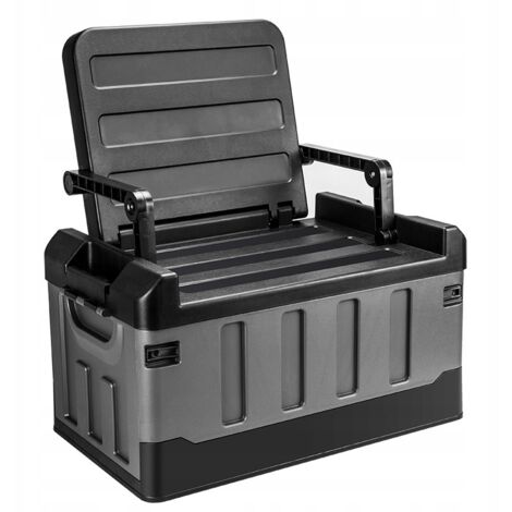Klappbare Gartenbank, Aufbewahrungsbox, Campingstuhl, 60 l, praktisch, Camping, Schwarz